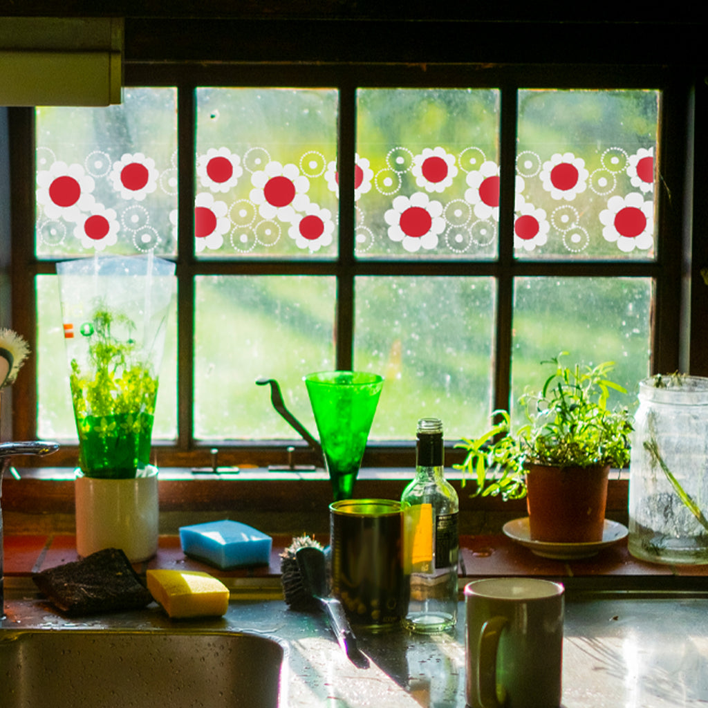 アンティーク マドラスレース 草花紋様カーテンパネル 菫/勿忘草 コルヌコピア風 アンティーク マドラスレース 草花紋様カーテンパネル 菫/勿忘草