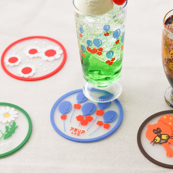 アデリアレトロオンラインショップ PVCコースター 花の輪 | レトロ柄の