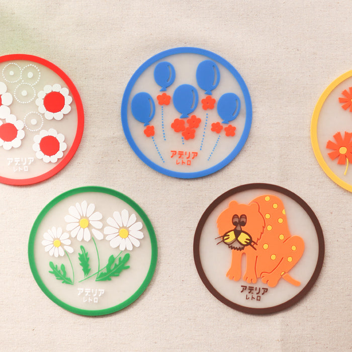 アデリアレトロオンラインショップ PVCコースター 花の輪 | レトロ柄の