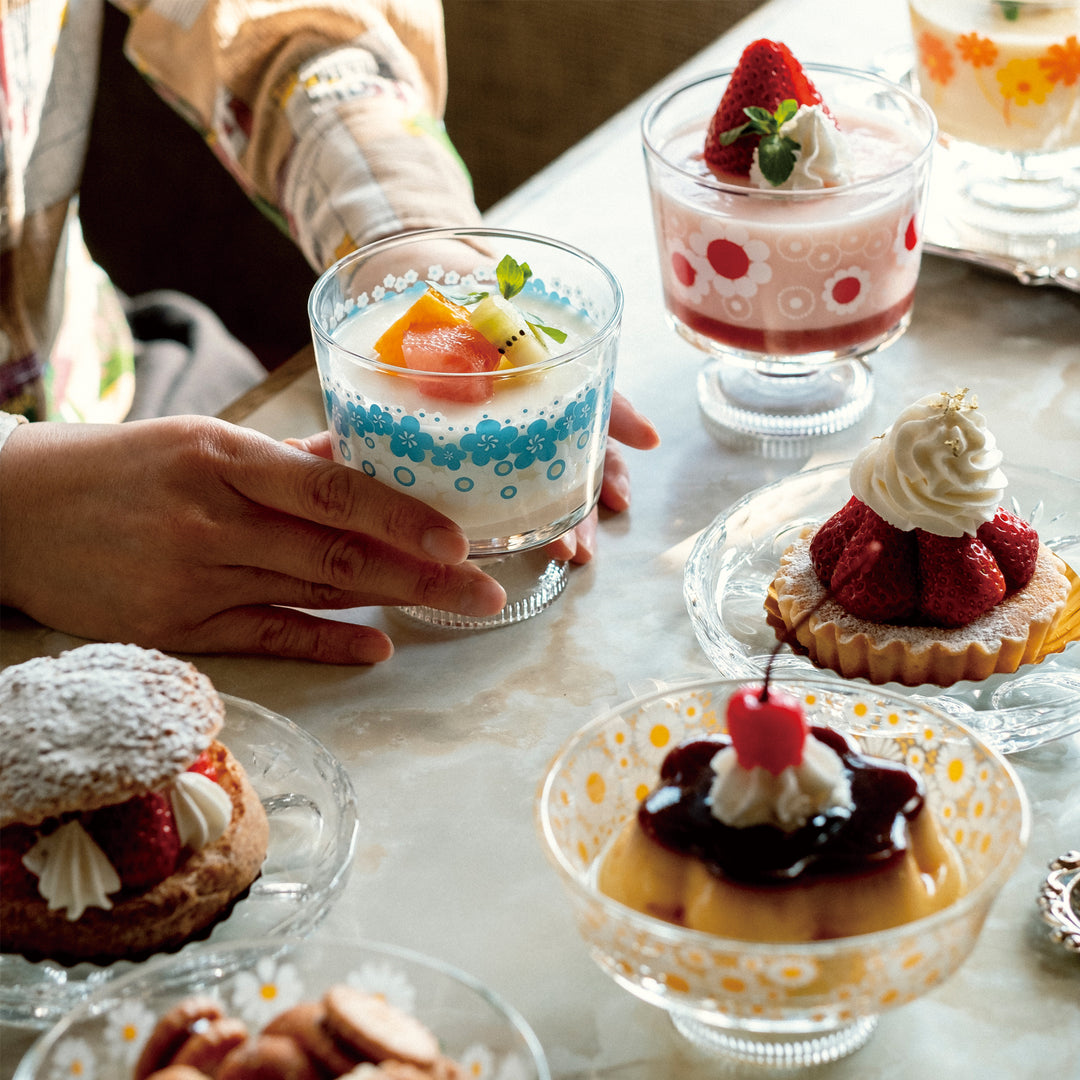 アデリアレトロオンラインショップ 脚付きデザート（深型）花の輪