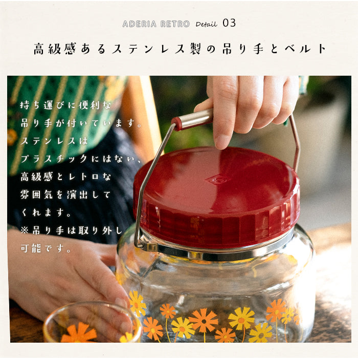 アデリア　花まわし　冠水瓶 アデリア 花まわし 冠水瓶