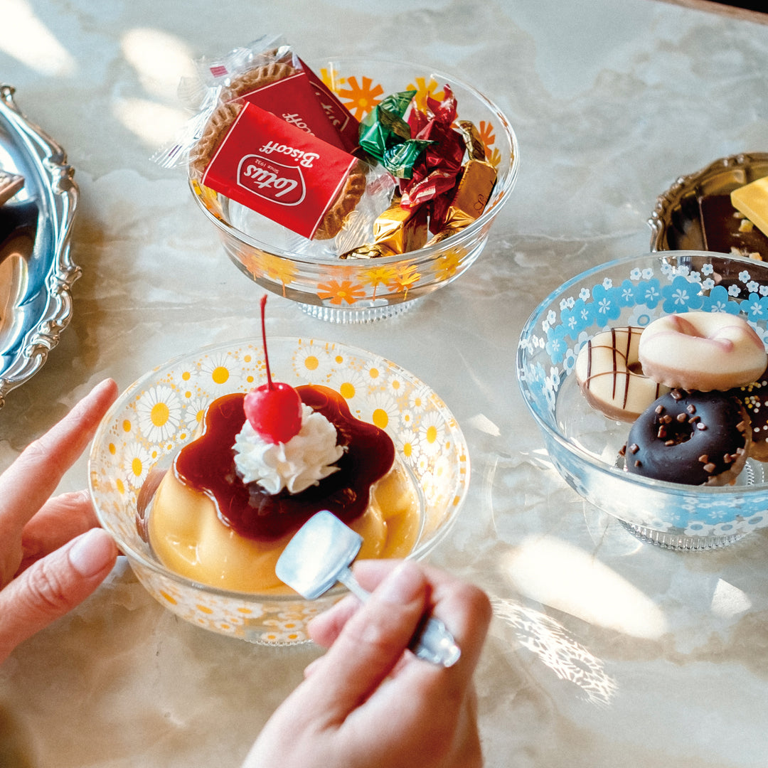 昭和 レトロ ガラス 食器 アデリア デザートカップ 花の輪 – アデリアレトロオフィシャルショップ