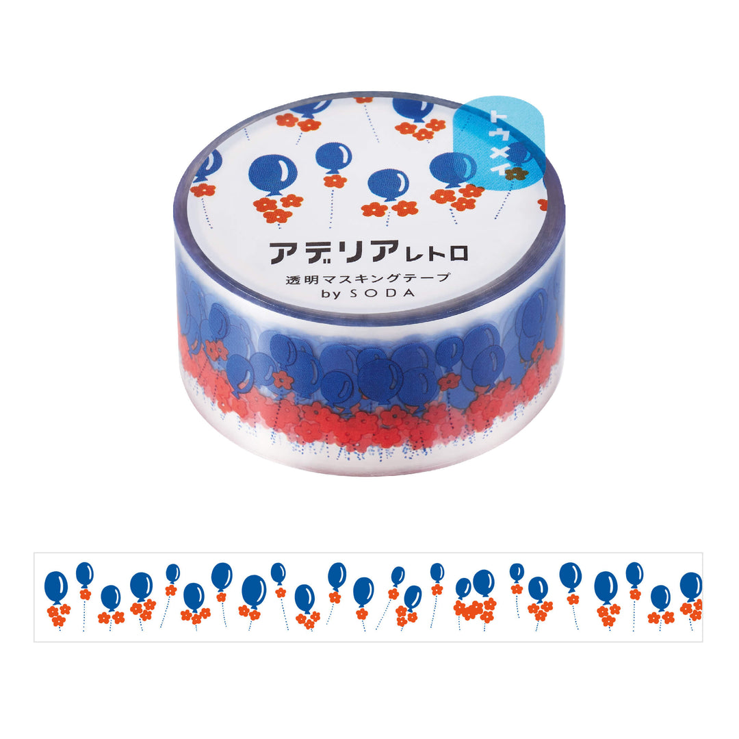 アデリアレトロオンラインショップ SODA 透明マスキングテープ