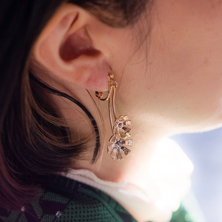 [Alice様お取置]アンティーク風アリッサムのピアス・イヤリング [送料無料]アンティーク時計風ピアス[大人気モチーフ