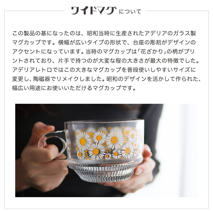 アデリアレトロオンラインショップ ワイドマグ 野ばな | レトロ柄の